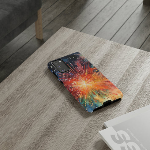 Summer Fireworks in Watercolor - Impact Resistant Phone Case